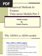 Empirical Methods in Finance Time Series Models Part 2: ARIMA Models by Sakshi Sharma