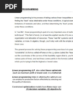 Linear Programming: Linear Programming (LP, Also Called Linear Optimization) Is A Method To Achieve The Best Outcome