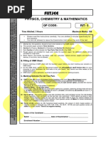 Fiitjee: Physics, Chemistry & Mathematics