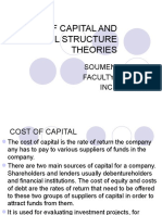 Cost of Capital and Capital Structure Theories