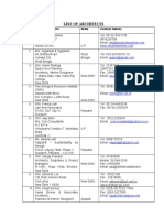 S.No List of Architects State Contact Details 1