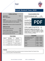 Rosehill College: International Student Fees 2020