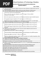 Mysuru Royal Institute of Technology, Mandya.: Question Bank-1