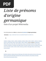 Liste de Prénoms D'origine Germanique - Wikipédia