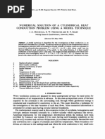Numerical Solution of A Cylindrical Heat Conduction Problem Using A Model Technique