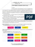 1º. Trimestre - Arte - 7º. Ano: Gramática Das Cores Primárias, Secundárias, Quentes E Frias