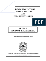 Academic Regulations Course Structure AND Detailed Syllabus: M.Tech Highway Engineering