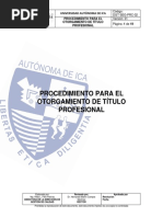 DGT SEG PRC 02 Procedimiento Otorgamiento Titulo Profesional