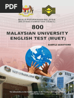 Malaysian University English Test (Muet) : Majlis Peperiksaan Malaysia