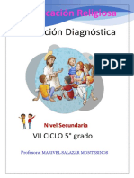 5°evaluacion Diagnostica - Religion