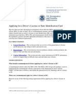 Applying For A Driver's License or State Identification Card