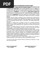 Contrato de Compraventa de Vehículo Usado Entre Particulares