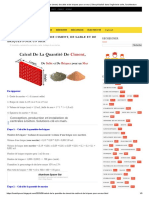 Calcul de La Quantité de Ciment, de Sable Et de Briques Pour Un Mur