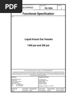 Functional Specification: Liquid Knock Out Vessels 1440 Psi and 250 Psi