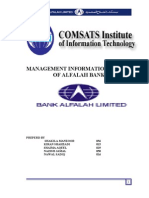 Management Information System of Alfalah Bank