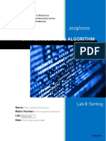 Lab 8 - Sorting