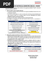 Comunicado Ratificacion de Matricula Semestre 2022-01