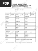 COA of Ashwagandha Extract