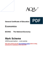 Mark Scheme: Economics