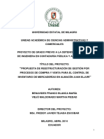 Propuesta de Reestructuración de Gestión Por Procesos de Compra y Venta para El Control de Inventario de Mercaderías en Almacén Juan Eljuri