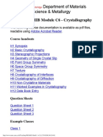 Crystallography - Course Docs - Cambridge Material Science Dept