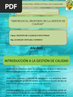 Importancia de La Gestion de Calidad