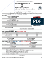 State Common Entrance Test Cell, Government of Maharashtra - Aknowledgement Form