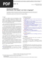 Bulk Density ("Unit Weight") and Voids in Aggregate: Standard Test Method For