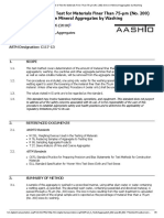 Standard Method of Test for Materials Finer Than 75-μm (No. 200) Sieve in Mineral Aggregates by Washing