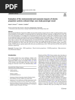 Evaluation of The Environmental and Economic Impacts of Electric Propulsion Systems Onboard Ships: Case Study Passenger Vessel