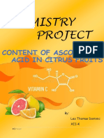 Chemistry Project: Content of Ascorbic Acid in Citrus Fruits