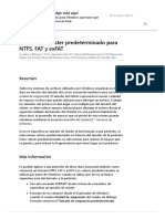 Tamaño de Clúster Predeterminado para NTFS, FAT y exFAT