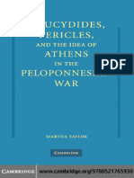 Martha Taylor - Thucydides, Pericles, and The Idea of Athens in The Peloponnesian War-Cambridge University Press (2009)