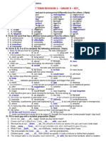 First Term Revision - Key