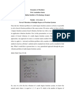 Dynamics of Machines Prof. Amitabha Ghosh Indian Institute of Technology, Kanpur