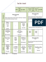 Timetable Section B