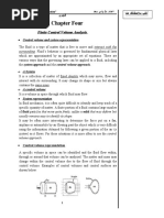 Chapter Four: Finite Control Volume Analysis