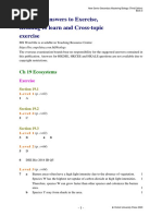 Suggested Answers To Exercise, Reading To Learn and Cross-Topic Exercise