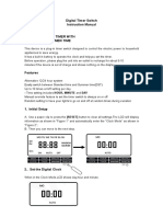 Digital Timer Switch Instruction Manual 24/7 Days Digital Timer With Randomand Summer Time