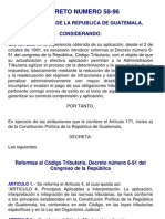 Decreto Número 58-96 Reformas Al Codigo Tributario