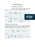 Sintesis y Reacciones de Alquenos