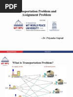 Transportation Problem and Assignment Problem