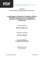 De Diego M 2020 Los Psicologos en Formacion en El Quehacer Cientifico Tesis Doctorado