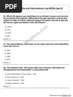 Human Rights and International Law Solved MCQs (Set-2)