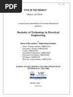 Bachelor of Technology in Electrical Engineering: Title of The Project