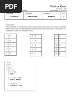 Acot103 - Prefinal Exam Answer Sheet