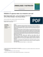 Validation of A Glucose Meter at An Intensive Care Unit