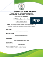 Las Políticas Públicas Dirigidas A Las Externalidades y Las Soluciones Privadas Que Se Realizan para Combatir El Impacto