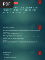 3 Subculturing of Bacteria and Fungus - Stab and Slant Prepartn