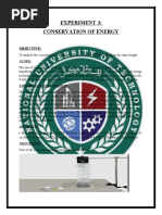 Experiment 3 Law of Conservation of Energy